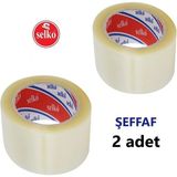 Mikasso Şeffaf Geniş Koli Bandı En:70 mm Metraj 70 M 2 Adet Tamir Bandı
