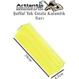 Mikasso Şeffaf Kalemlik 1 Adet Tek Gözlü Transparan Kalem Kutusu Fosforlu Renkli Silikon Tek Bölmeli Makyaj - Çok Renkli