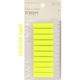 Mikasso Şeffaf Neon Fosfor Sarı Postit Post-It Post It. Kitap Ayracı Ayraç Postit Sticker 200 Yaprak Yapışka - Çok Renkli