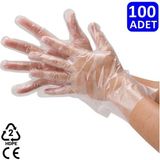 Mikasso Şeffaf Poşet Eldiven- 100 Adet (50 Çift) Şeffaf 3 x 4