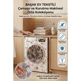 Mikasso Şeffaf Pvc Çamaşır ve Kurutma Makinesi Örtüsü – Halka Desenli, Su Geçirmez Plastik Turuncu - Çok Renkli