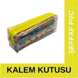 Mikasso Şeffaf Pvc Kalem Kutusu Sarı Fermuarlı Tek Bölmeli Standart Sarı Kalemlik Plastik Sarı - Çok Renkli