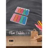 Mikasso Şeffaf Renkli Post It Yapışkanlı Not Kağıdı Not Defteri Etiket Film Indeks-1 Yapışkanlı Not Kağıdı D - Çok Renkli