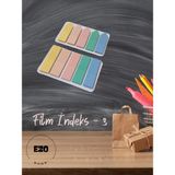 Mikasso Şeffaf Renkli Post It Yapışkanlı Not Kağıdı Not Defteri Etiket Film Indeks-3 Yapışkanlı Not Kağıdı D - Çok Renkli