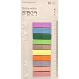 Mikasso Şeffaf Renkli Postit Post It. Kitap Ayracı Ayraç Postit Sticker Not Kağıdı 200 Yaprak Yapışkanlı Not - Çok Renkli
