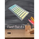 Mikasso Şeffaf Renkli Postit Yapışkan Not Kağıdı Işaret Post-It 2 Yapışkanlı Not Kağıdı Dayanıklı Pet Malzem - Çok Renkli