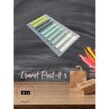 Mikasso Şeffaf Renkli Postit Yapışkan Not Kağıdı Işaret Post-It 3 Yapışkanlı Not Kağıdı Dayanıklı Pet Malzem - Çok Renkli