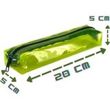 Mikasso Şeffaf Tek Gözlü Kaliteli Kalemlik - Kalem Kutu Kullanışlı Şeffaf Kalemlik 6 Renk Çeşidi Plastik Yeş - Çok Renkli