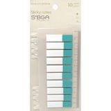 Mikasso Şeffaf Turkuaz Yeşil Yarım Postit Post-It Post It. Kitap Ayracı Ayraç Postit Sticker 200 Yaprak Yapı - Çok Renkli