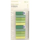 Mikasso Şeffaf Yeşil Postit Post-It Post It. Kitap Ayracı Ayraç Plastik Postit Sticker Not Kağıdı 200 Yaprak - Çok Renkli
