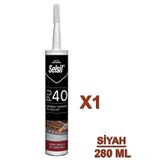 Mikasso Selsil Pu 40 Mastik Siyah 280 ML (1 Adet)