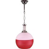 Mikasso Şenay Aydınlatma Tekli Cam Avize Sarkıt-Pembe Kırmızı Cam 1 E27 Pembe Antre / Hol - Çok Renkli