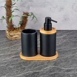 Mikasso Seramik Ikili Banyo Seti Siyah Seramik Siyah - Çok Renkli