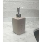 Mikasso Seramik Sıvı Sabunluk Bej Modern 7X7X17CM 300ML Banyo Seti Seramik Bej - Çok Renkli