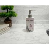 Mikasso Seramik Sıvı Sabunluk Eyfel Kulesi Model 7X7X18CM 320ML Banyo Seti Seramik Pembe - Çok Renkli