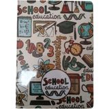 Mikasso Sert Kapak Hafif Defteri 20X28CM Kareli 144 Yaprak Karton Düz Kareli Büyük Boy Beyaz Not Defteri A5 - Çok Renkli
