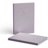 Mikasso Sert Kapaklı Çizgisiz Defter Kurdeleli 13X21 cm Hardcover Notebook Mor 2 Adet Sert Düz Çizgisiz Orta - Çok Renkli