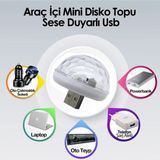 Mikasso Sese Duyarlı Araç Içi Sese Duyarlı LED USB Lamba Disko Işıkları Disco Topu - Çok Renkli