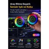 Mikasso Sese Duyarlı Ekolayzer 32 LED Rgb Çubuk 8 Mod 18 Renk USB Şarjlı D08-RGB Siyah Çok Renkli