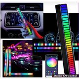 Mikasso Sese Duyarli Rgb Tasinabilir Ritim Isigı Ambiyans Aydinlatma Ekolayzer LED Us Girisli LED Bar - Çok Renkli