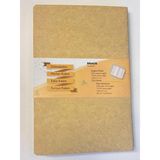 Mikasso Set Of 3 Plain Notebook 110GR. Çizgisiz Ivory Kağıt 13X21CM 32 Yp.x3 Adet Kraft Karton Kapak Defter - Çok Renkli