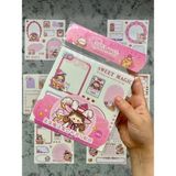 Mikasso Seven Magic 12 Yaprak 108 Adet Koyu Pembe Postit ve Sticker Seti/yapışkanlı Kağıt/ Etiket/çıkartma Y - Çok Renkli