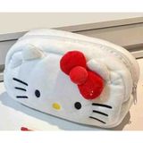 Mikasso Sevimli Kahve Hello Kitty Kalemlik Kız Çocuk Kalemliği Hello Kitty Kalem Kutusu Çantası Tekstil Siya - Çok Renkli