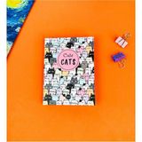 Mikasso Sevimli Kedi Tasarımlı Sert Kapaklı Mini Defter Sert Düz Orta Boy Çok Renkli Okul Defterleri Belirti