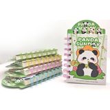 Mikasso Sevimli Panda Ayraçlı Mini Not Defteri (9X14,5 Cm) - Şirin Panda Yumuşak Spiralli Çizgili Küçük Boy - Çok Renkli