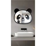 Mikasso Sevimli Panda Tasarımlı Pleksi Duvar Aynası - Modern Oturma Odası, Yatak Odası ve Banyo Dekorasyonu - Çok Renkli