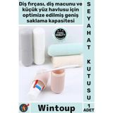 Mikasso #seyahatkutu Portatif Hijyenik Kapak Kamp Gezi Koruyucu Organizer Diş Fırçası Macunu Seyahat Kutusu - Çok Renkli