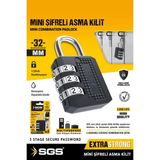 Mikasso SGS1335 Şifreli Asma Kilit 32MM Bavul Dolap Kilidi - Çok Renkli