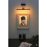Mikasso Shop Modern LED Aplik Tablo Aydınlatma- Bataryalı Metal Siyah - Çok Renkli