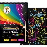 Mikasso Sihirli Defter A5 10 Yaprak (Gökkuşağı Kazıma) Karton Spiralli Renkli Orta Boy Çok Renkli Okul Defte