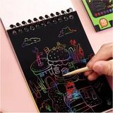 Mikasso Sihirli Renkli Kazıma Sanat Aktivite Scratch Book Uzay Astronot Deniz Çocuk Eğlence Defter Kitap Ser - Çok Renkli