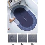 Mikasso Sihirli Süper Su Emici Kaymaz Tabanlı Kare Paspas Banyo Paspası Diatomit Paspas Polyester Ince (6 mm - Çok Renkli