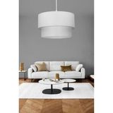Mikasso Şık Beyaz Kumaş Sarkıt Avize, Modern ve Elegant Aydınlatma PAV42 Kumaş 1 E27 Beyaz Salon / Oturma Od - Çok Renkli