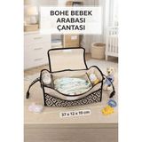 Mikasso Şık ve Fonksiyonel Bebek Organizer Bohe Bebek Arabası Çantası | Günlük Kullanıma Uygun Organizer Bej - Çok Renkli