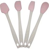 Mikasso Silikon 4lü Spatula Kaşık Seti Silikon Pembe