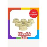 Mikasso Silikon 6 Lı Muffin Kalıbı Krem Silikon Bej