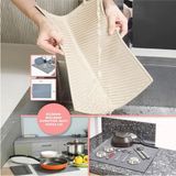 Mikasso Silikon Bulaşık Kurutma Matı, Isıya Dayanıklı Lavabo Süzgeç Nihale Mutfak Tezgahı Mat 43X33CM Krem S