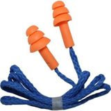 Mikasso Silikon Çam Tipi Kulak Tıkacı - Yıkanabilir Tekstil Ipli