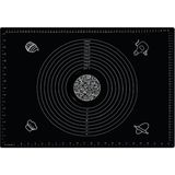 Mikasso Silikon Hamur Açma Matı Ölçülü (40X50 Cm) Siyah Silikon