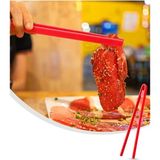 Mikasso Silikon Kızartma Maşası Kırmızı 29 cm - Izgara Maşası Isıya Dayanıklı Büyük Boy Komple Silikon Maşa