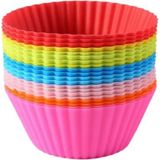 Mikasso Silikon Mini Kek Kalıbı 18 Adet Muffin Kek Kalıbı Plastik Pembe