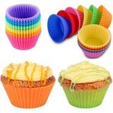 Mikasso Silikon Mini Muffin Cupcake Kalıpları Browni Kek Kalıbı 6'lı Asorti Renk Silikon Beyaz