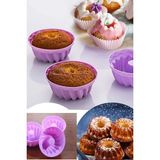 Mikasso Silikon Mini Muffin Kek Kalıbı Silikon Mor