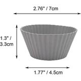 Mikasso Silikon Muffin Cupcake Mini Kek Kalıbı 12 Adet Gri Siyah Beyaz Silikon Lacivert