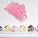 Mikasso Silikon Yıkanabilir Şanti-Krema Sıkma Torbası Bir Adet 35 Cm-Pembe Silikon