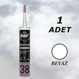 Mikasso Silikonize Mastik Beyaz 500 gr (52083) 1 Adet